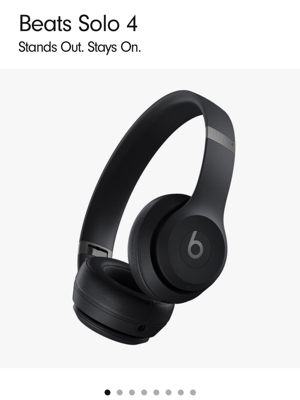 Beats Solo 4 - Wireless On-Ear Headphones - Matte Black